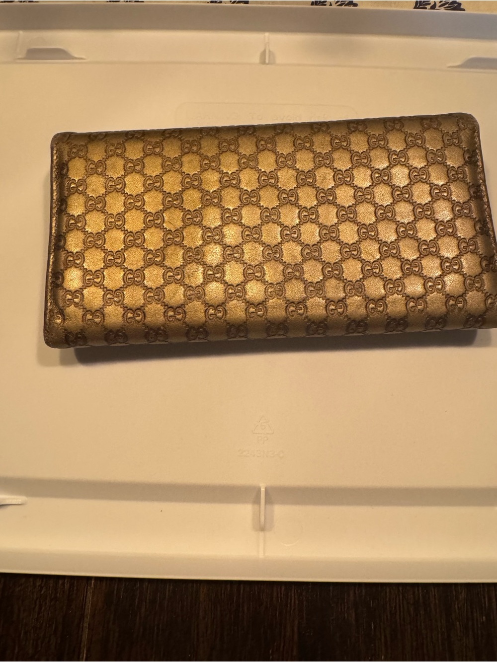 Authentic Gucci Metallic Guccissima Continental Wallet Bronze/Gold - Picture 5 of 11